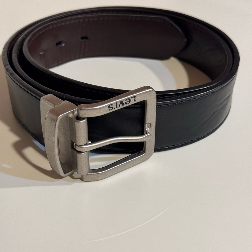 Levi's Men's Reversible Leather Belt Black Brown - Size XL (42-44)